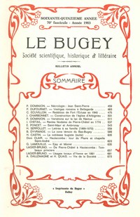Revue Le Bugey n 70