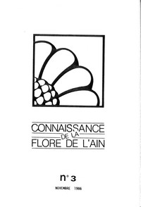 Bulletin n3 Connaissance de la flore de lAin